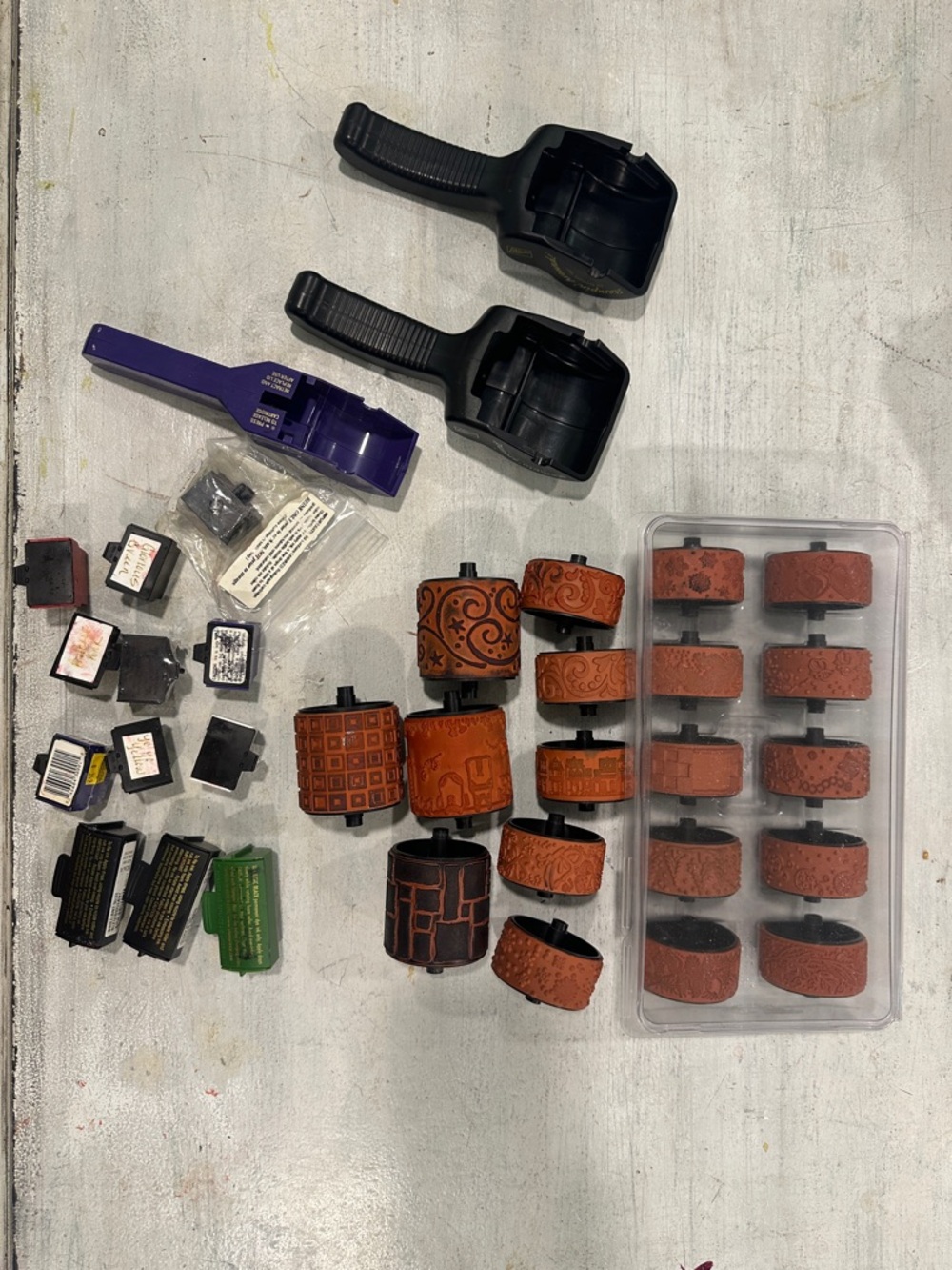 Bundle of Rollagraph Stampin’ Around Handles, Rollers, & Ink Cartridges